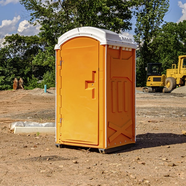 how often are the portable restrooms cleaned and serviced during a rental period in Bell Florida